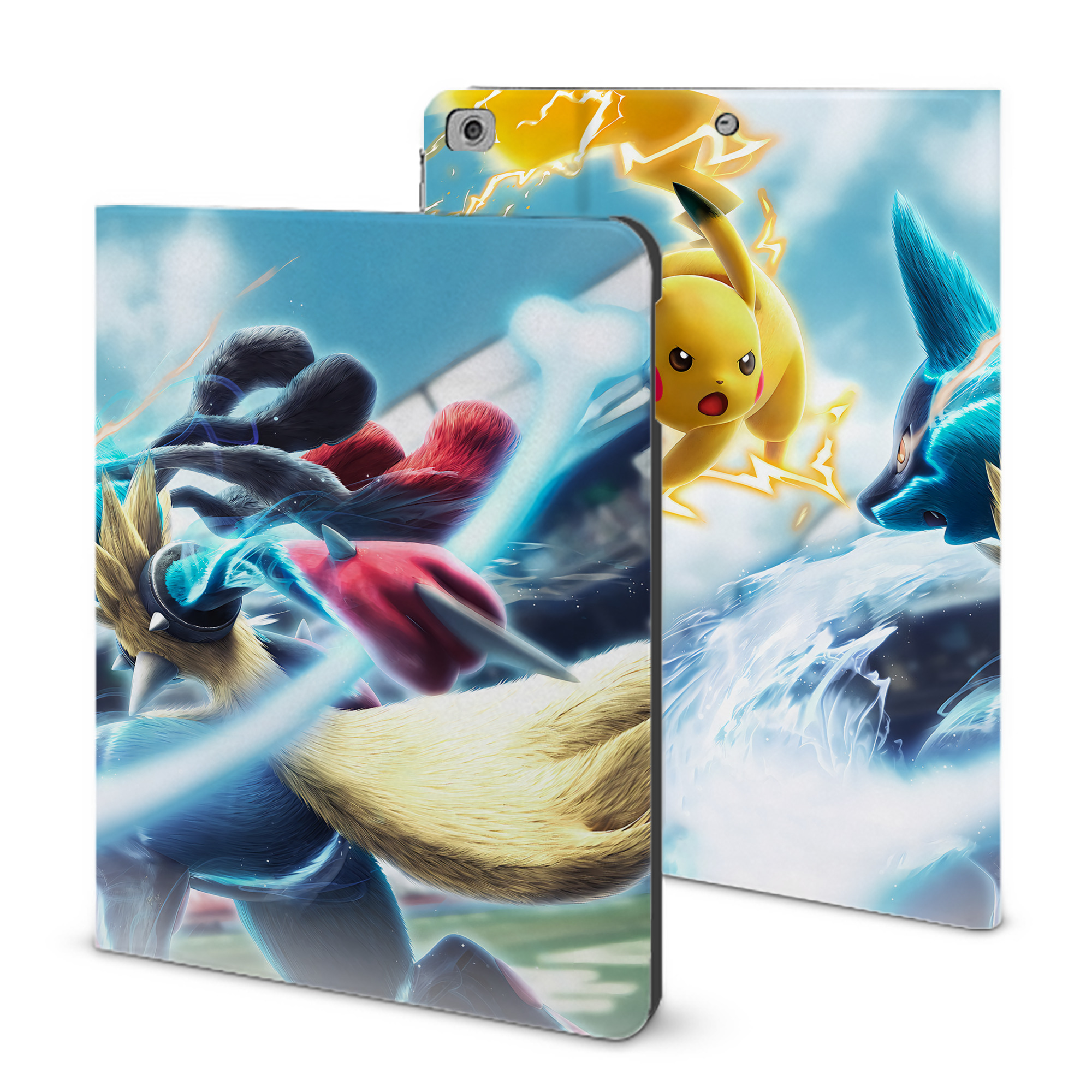 （画像用） ポケットモンスター Pokémon IPad ケース ブック型 PUレザー TPU 耐衝撃 軽量 薄型 ペン収納なし 全面保護 IPad 各モデル対応